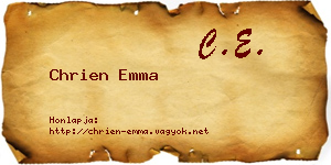 Chrien Emma névjegykártya
