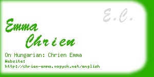 emma chrien business card